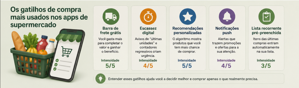 Gatilhos de compra mais usados