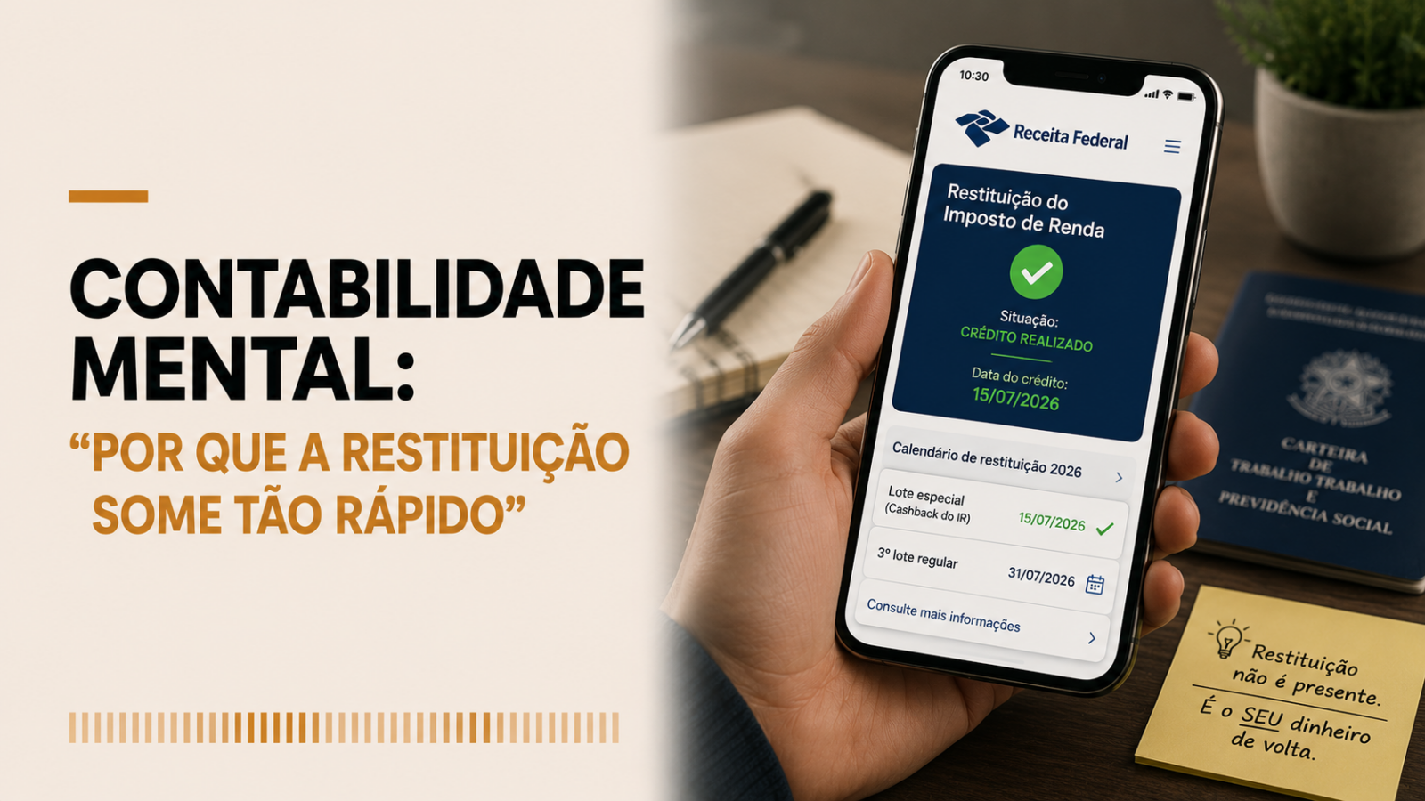 Contabilidade mental: por que a restituição do IR some tão rápido