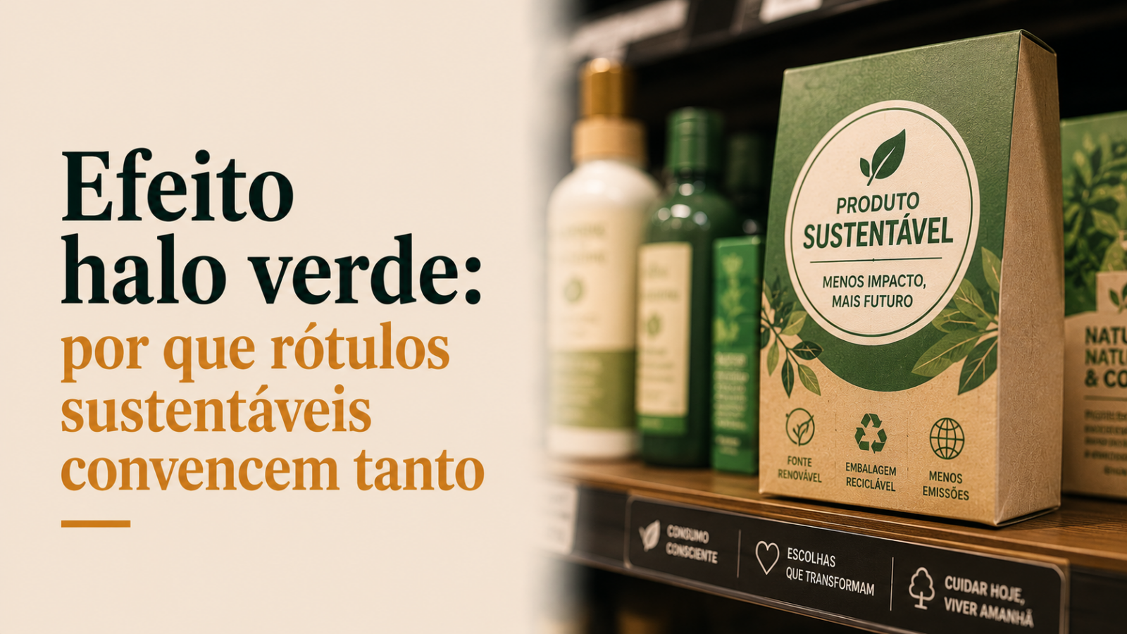 Efeito halo verde: por que rótulos sustentáveis convencem tanto