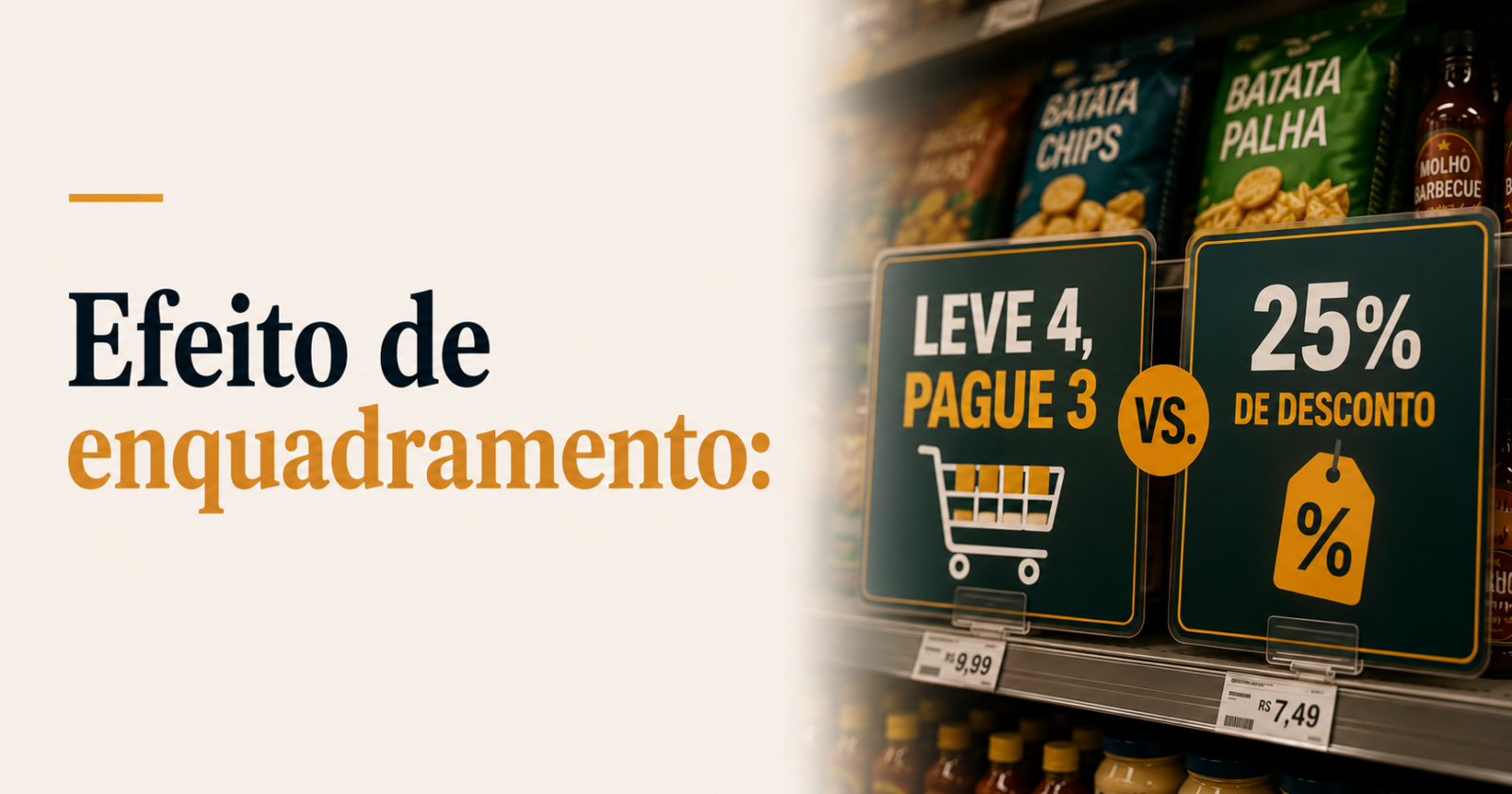 Efeito de enquadramento: por que “leve 4, pague 3” parece melhor negócio