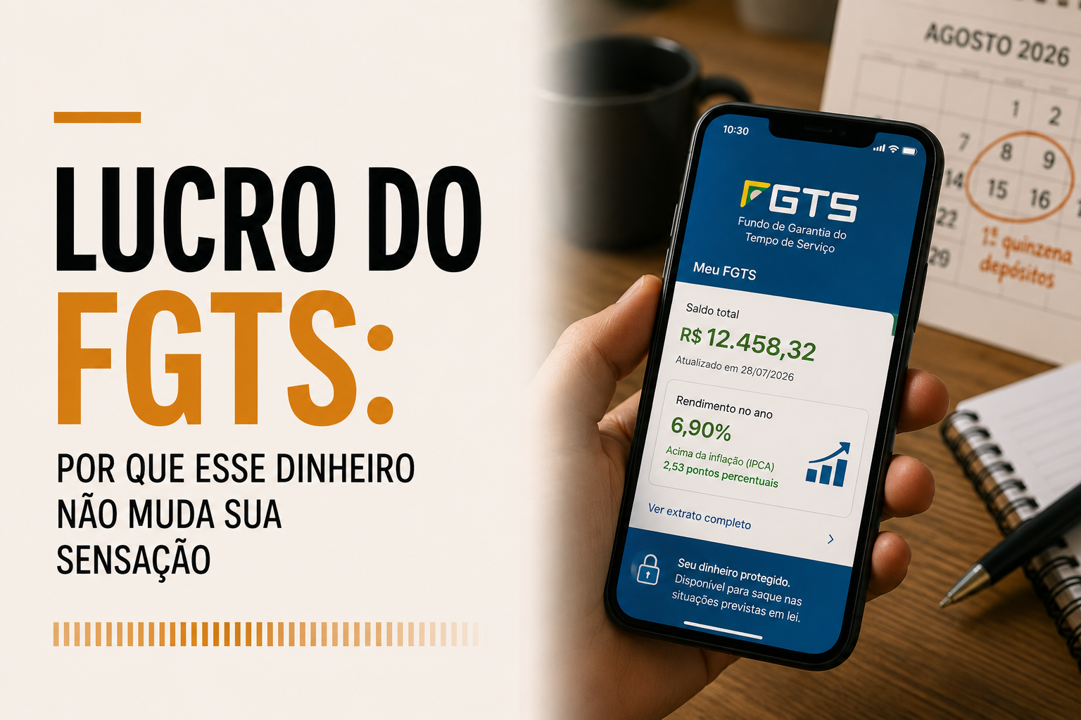 Lucro do FGTS: por que esse dinheiro não muda como você se sente